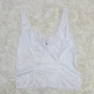 Ashley Taylor White Lace Trim Chemise
